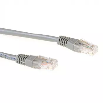 ACT pelēks 0,25 metru LSZH U/UTP CAT6A komutācijas kabelis ar RJ45 savienotājiem