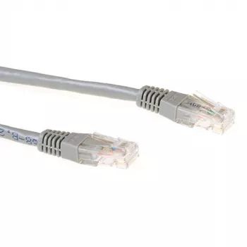 ACT Pelēks 20 metru LSZH U/UTP CAT6A komutācijas kabelis ar RJ45 savienotājiem