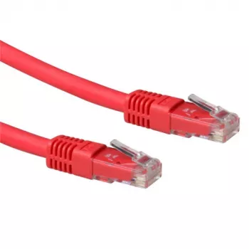 ACT Sarkans 10 metru LSZH U/UTP CAT6A komutācijas kabelis ar RJ45 savienotājiem