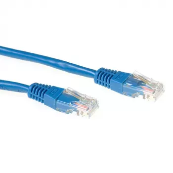 ACT zils 2 metru LSZH U/UTP CAT6A komutācijas kabelis ar RJ45 savienotājiem