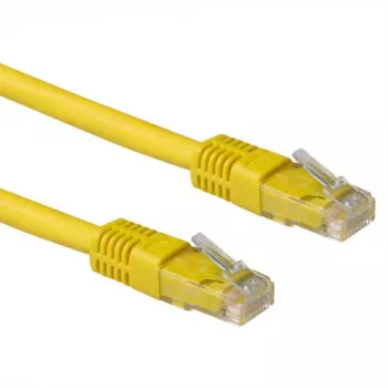 ACT dzeltens 7 metru LSZH U/UTP CAT6A komutācijas kabelis ar RJ45 savienotājiem