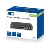 ACT 6 port, tīkla slēdzis, 10/100Mbps. 4x PoE+ (30W) port