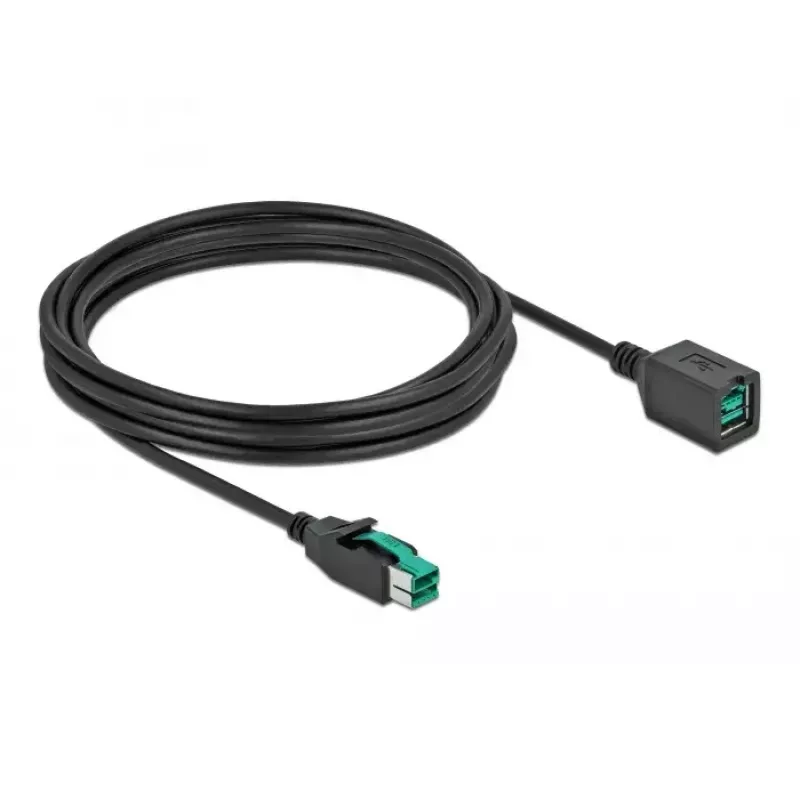 Aktivizēts USB pagarinātājkabelis DeLOCK 85983 12 V 4 m Melns