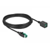 Barošanas USB pagarinātāja kabelis DeLOCK 85984 12V 5m Melns