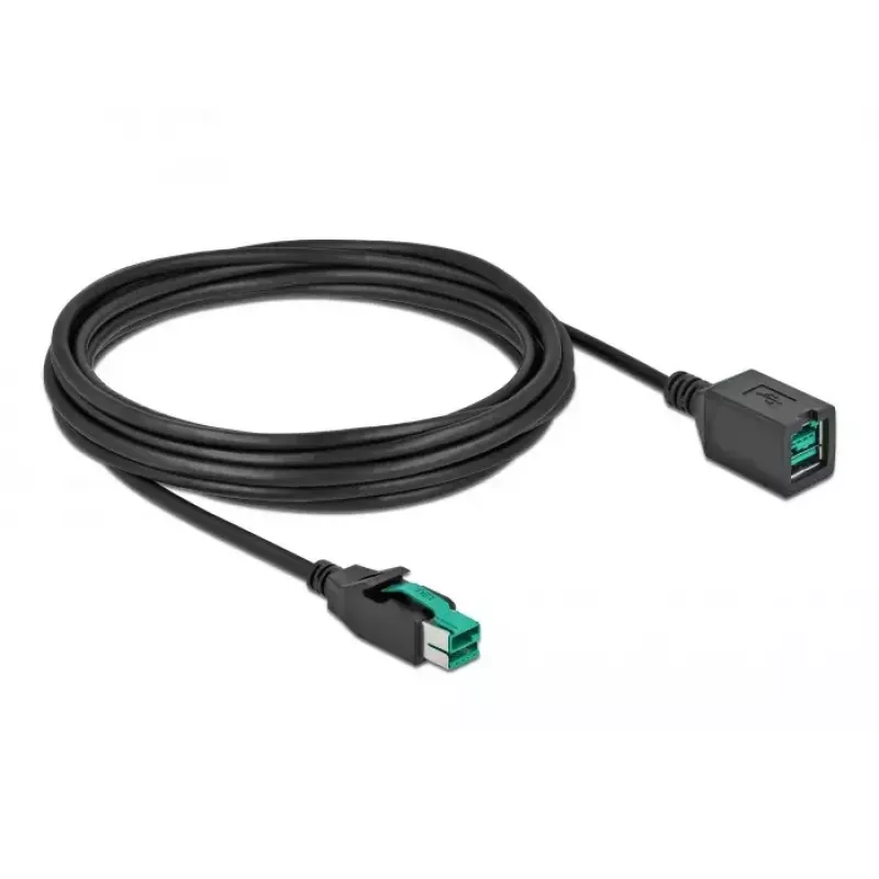 Barošanas USB pagarinātāja kabelis DeLOCK 85984 12V 5m Melns