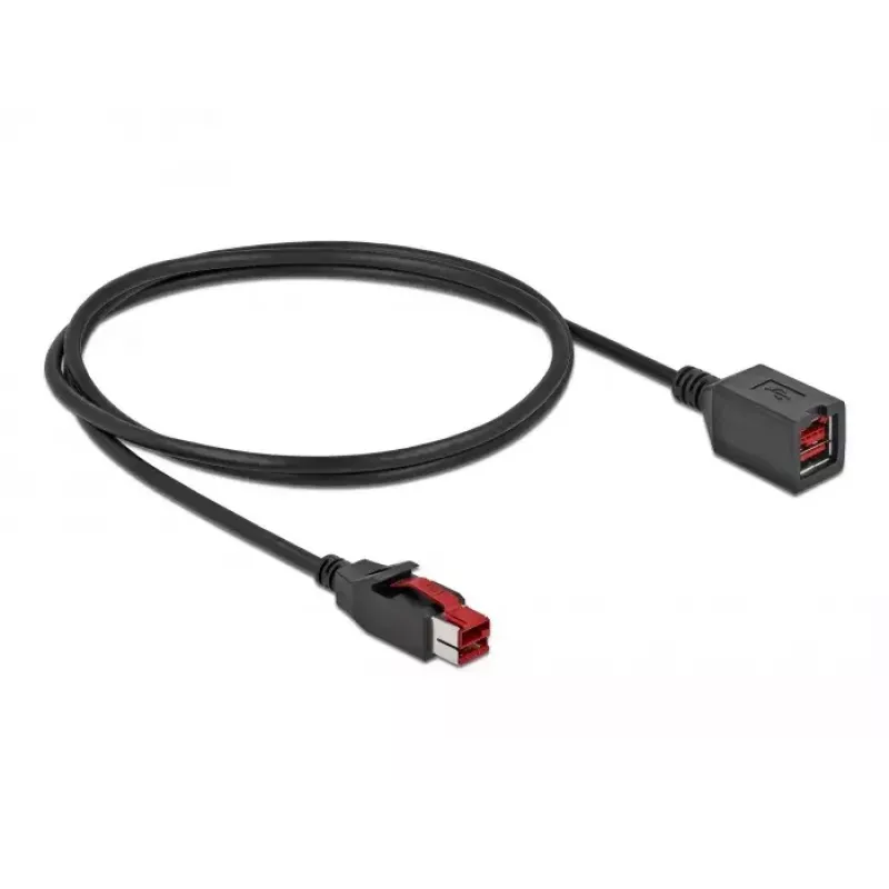 Darbināms USB pagarinātāja kabelis DELOCK 85985 24 V 1 m Melns