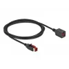 Powered USB pagarinātāja kabelis DeLOCK 85986 24 V 2 m Melns