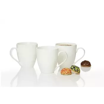 Ritzenhoff & Breker Gusto Jumbo kafijas krūze, 0,6 l, balts porcelāns, var mazgāt trauku mazgājamā mašīnā, 110 mm - 6 gab. komplekts (088762)