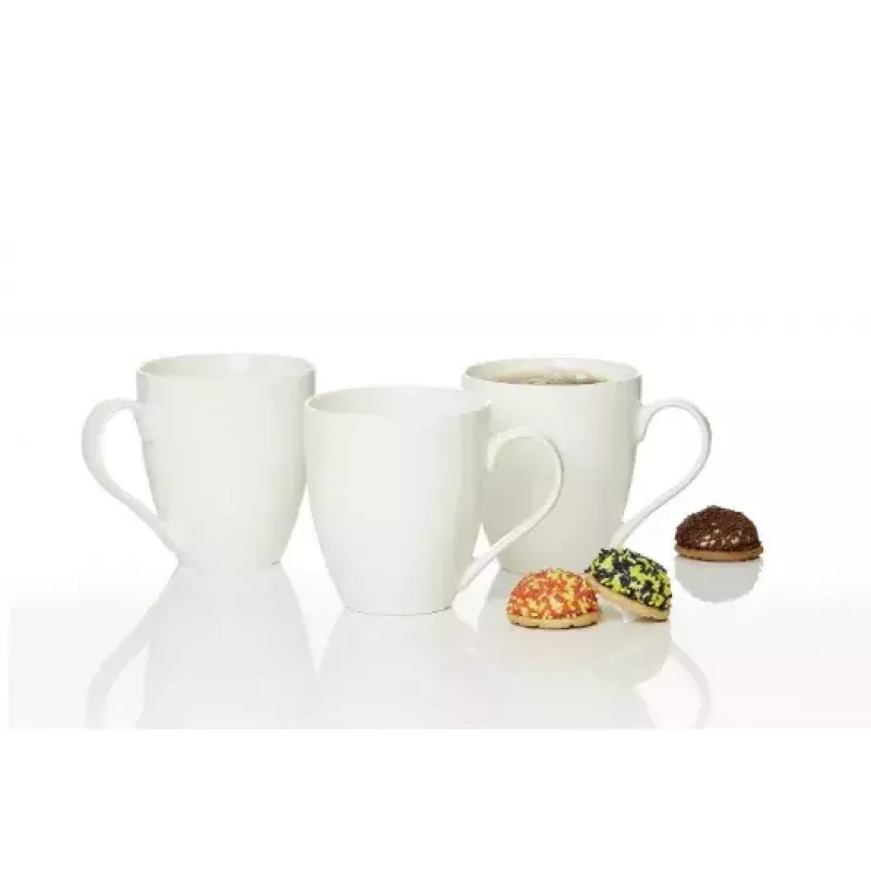 Ritzenhoff & Breker Gusto Jumbo kafijas krūze, 0,6 l, balts porcelāns, var mazgāt trauku mazgājamā mašīnā, 110 mm - 6 gab. komplekts (088762)
