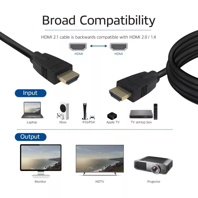 ACT 3 metri HDMI 8K Ultra High Speed kabelis v2.1 HDMI-A spraudnis - HDMI-A spraudnis