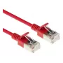 ACT sarkans 2 metru LSZH U/FTP CAT6A datu centra plānas ielāpu vads bez aizķeršanās ar RJ45 savienotājiem