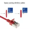 ACT sarkans 5 m LSZH U/FTP CAT6A datucentra plānā komutācijas vads ar aizsargātiem RJ45 savienotājiem