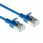 ACT zils 2 metru LSZH U/FTP CAT6A datu centra plānais savienojuma kabelis bez aizķeršanās ar RJ45 savienotājiem