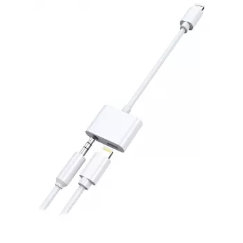 Lightning kabelis 2GO 797239 0,1 m balts Lightning uz Lightning + 3,5 mm