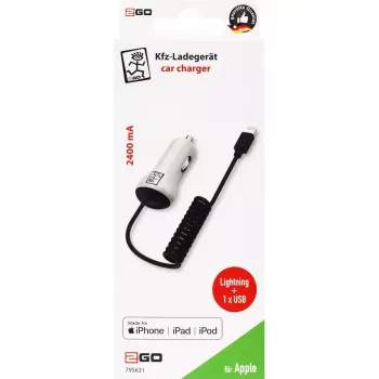 Mobilo ierīču lādētājs 2GO 795631 Auto Cigar lighter 12/24V 5V Balts