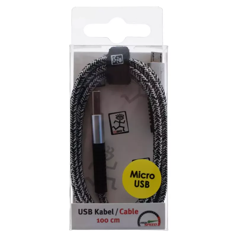 USB kabelis 2GO 795951 1 m USB B Micro-USB B Sudraba