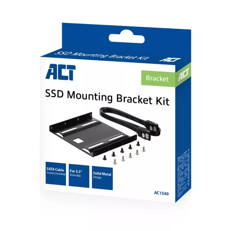 HDD stiprinājuma kronšteins ACT AC1540 Universāls metāla 0,5 m kabelis