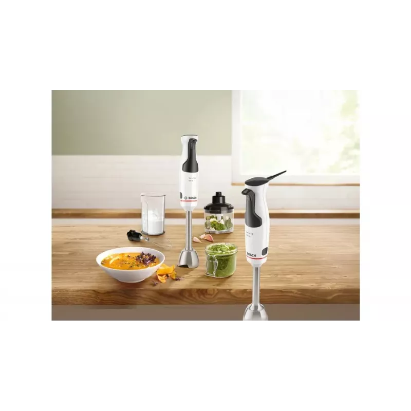 Bosch Serie 4 MSM4W421 blenderis Iegremdējamais blenderis 800 W Melns, Balts