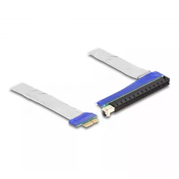 DeLOCK paplašinātāja karte PCI Express x1 vīrišķais uz x16 slotu ar kabeli 20 cm