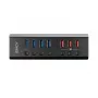Lindy 4 portu USB 3.0 centrmezgls ar 3 Quick Charge 3.0 pieslēgvietām
