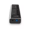 Lindy 4 portu USB 3.0 centrmezgls ar 3 Quick Charge 3.0 pieslēgvietām