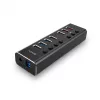 Lindy 4 portu USB 3.0 centrmezgls ar 3 Quick Charge 3.0 pieslēgvietām