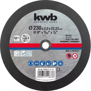 Griešanas disks KWB 711833 caurulēm, lokšņu metālam, nerūsējošajam tēraudam