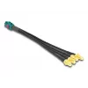 DeLOCK 90143 Koaksiālais kabelis 0,2 m Mini FAKRA Z 4 x SMA Melns