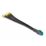 DeLOCK 90143 Koaksiālais kabelis 0,2 m Mini FAKRA Z 4 x SMA Melns