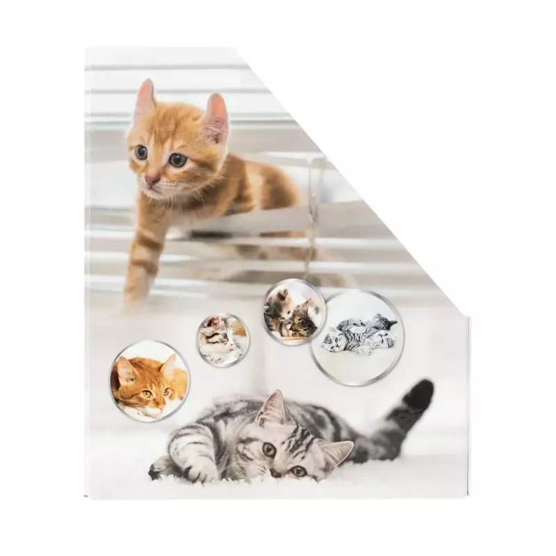 Žurnālu statīvs HERMA Stehsammler Katzen A4 dzeltenā krāsā