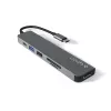 Saskarnes centrmezgls Epico 9915112100080 — USB Type-C resursdators, HDMI, USB 2.0, USB Type-C, MicroSD/SD karšu lasītājs, alumīnijs/TPU, pelēks