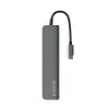 Saskarnes centrmezgls Epico 9915112100080 — USB Type-C resursdators, HDMI, USB 2.0, USB Type-C, MicroSD/SD karšu lasītājs, alumīnijs/TPU, pelēks