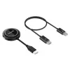 Manhattan 1080p bezvadu HDMI displeja prezentācijas komplekts, 2-daļu komplekts ar HDMI uztvērēju un HDMI raidītāja sargspraudni, lai bezvadu režīmā rādītu video signālu no klēpjdatora/planšetdatora/viedtālruņa uz HDMI televizora vai projektora, melns