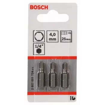 Skrūvgrieža uzgalis Bosch 2 607 001 724 4 mm sešstūra drošības 3 gab.