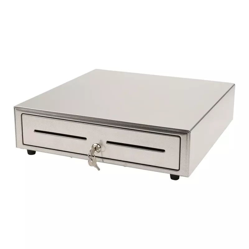 Manuāla kases atvilktne Olympia LD 410S, nerūsējošā tērauda korpuss, 415×410×104 mm, 6,5 kg