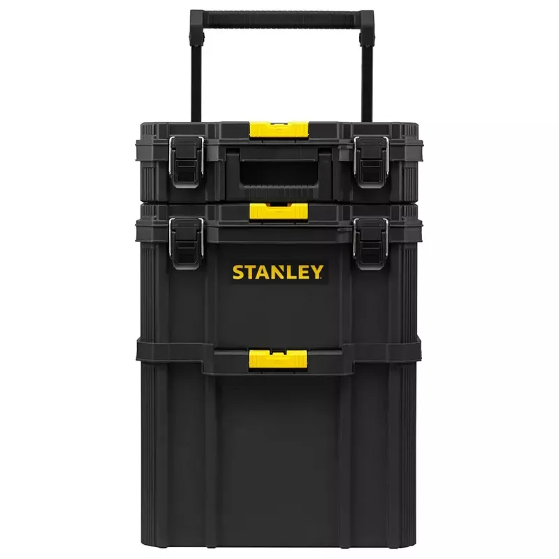 Ratiņu koferis Stanley STST83319-1 plastmasas melns dzeltens