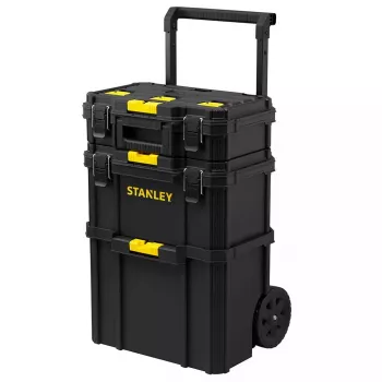 Ratiņu koferis Stanley STST83319-1 plastmasas melns dzeltens