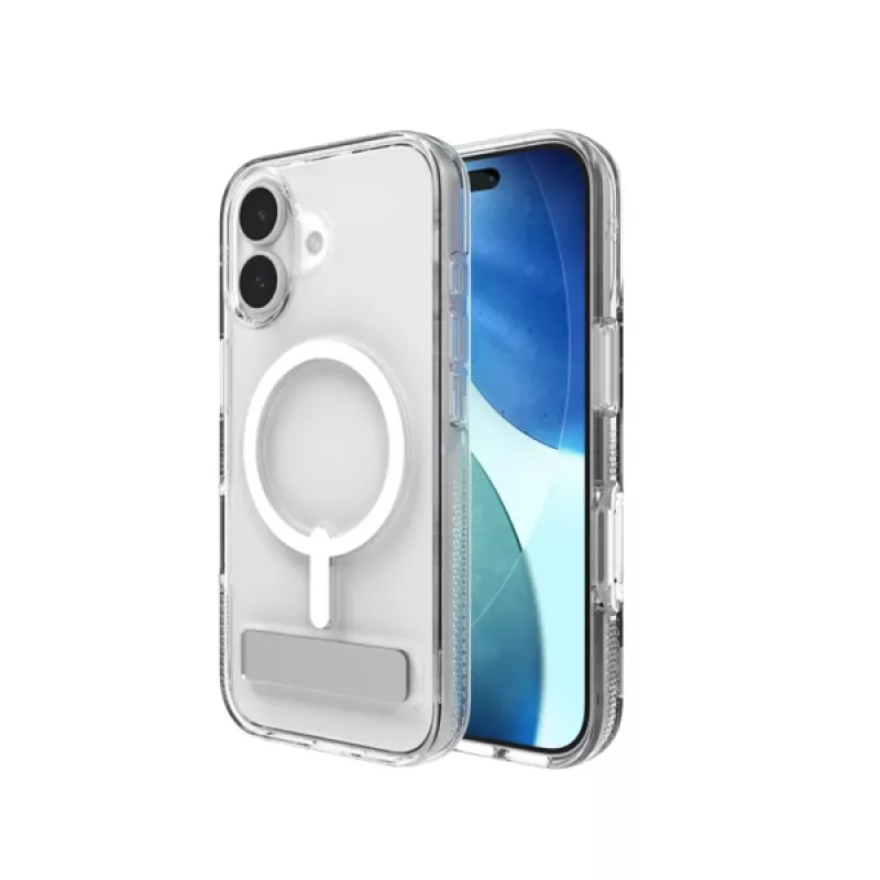 ZAGG Crystal Palace Snap Kickstand vāciņš priekš Apple iPhone 17, Cover, Apple, iPhone 17, 16 cm (6.3 inch), Transparent