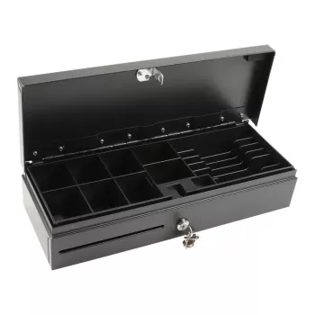 Olympia HS-170 tērauda melnā elektroniskā kases atvilktne 460x170x100 mm
