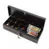 Olympia HS-170 tērauda melnā elektroniskā kases atvilktne 460x170x100 mm