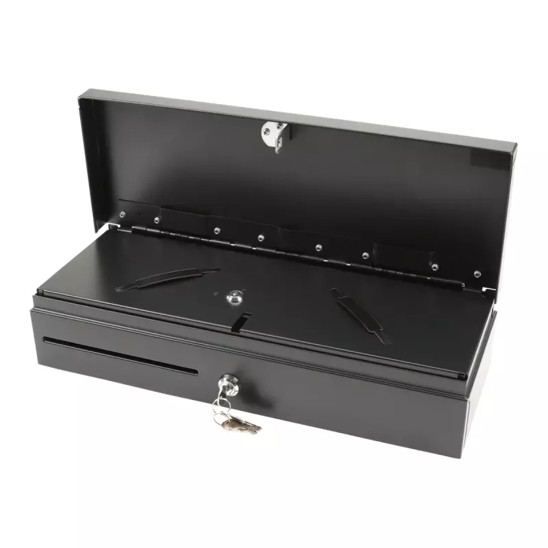 Olympia HS-170 tērauda melnā elektroniskā kases atvilktne 460x170x100 mm