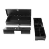 Olympia HS-170 tērauda melnā elektroniskā kases atvilktne 460x170x100 mm