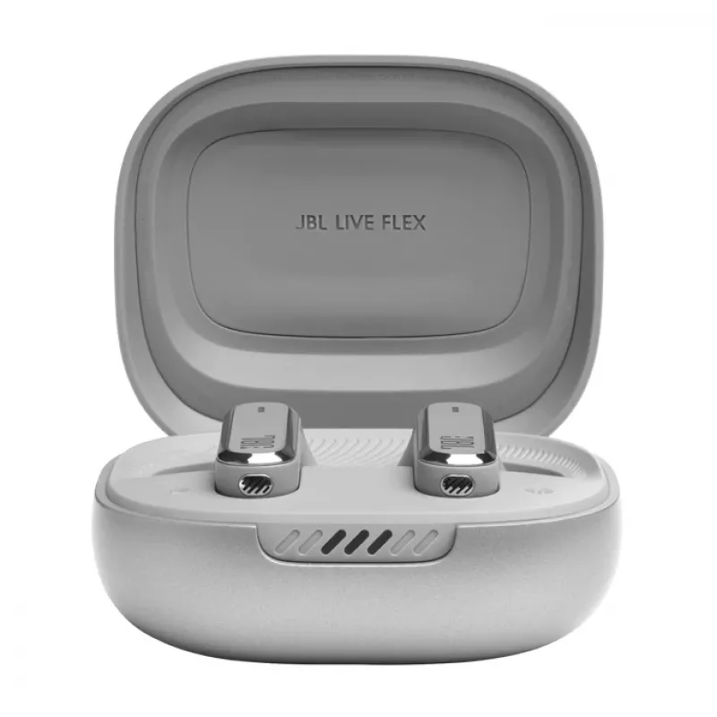 JBL LIVE FLEX austiņas bezvadu ievietojamas zvaniem/mūzikai Bluetooth sudraba