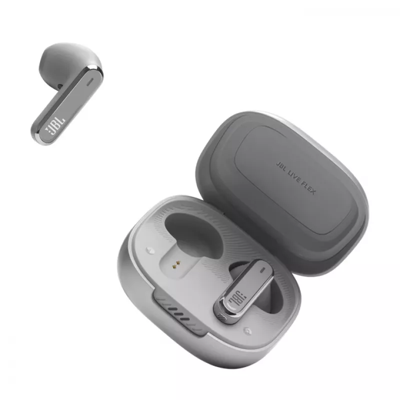 JBL LIVE FLEX austiņas bezvadu ievietojamas zvaniem/mūzikai Bluetooth sudraba