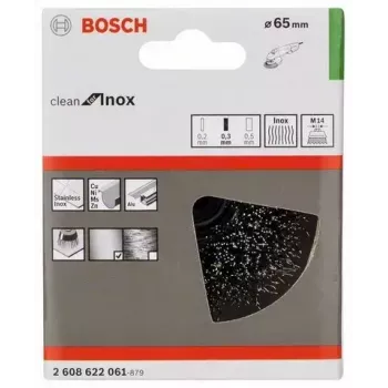 Kausveida birste Bosch 2 608 622 061 Diametrs 6,5 cm Stieples biezums 0,3 mm