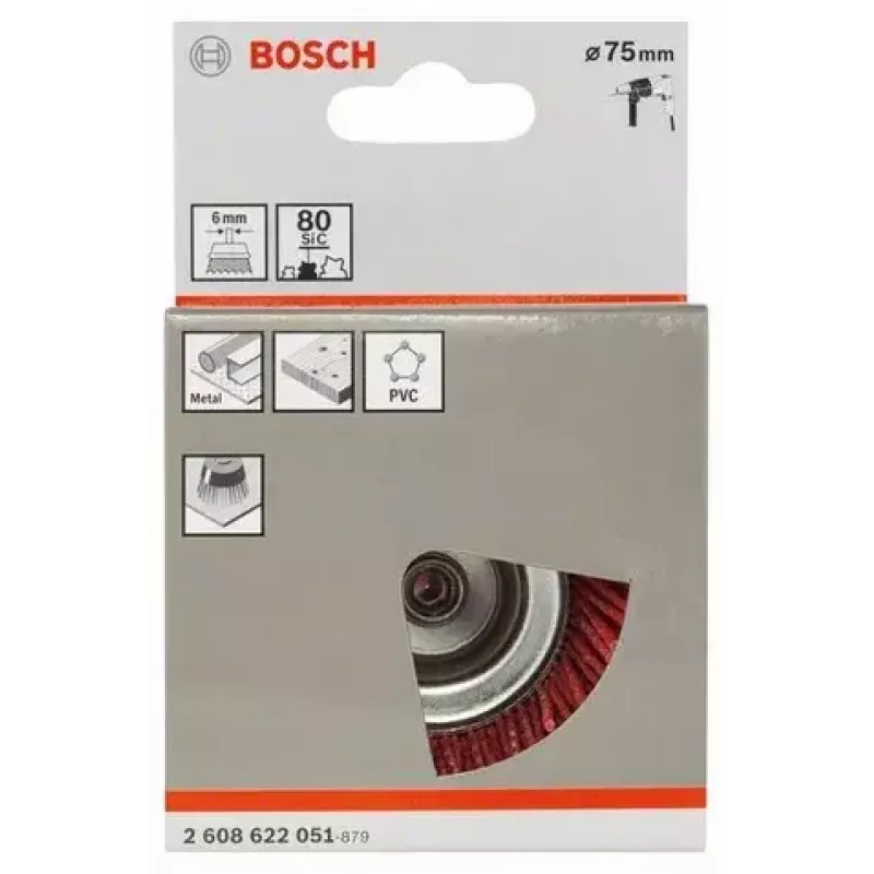 Bosch 2 608 622 051 stiepļu ritenis/stiepļu suka Kausveida suka 7,5 cm