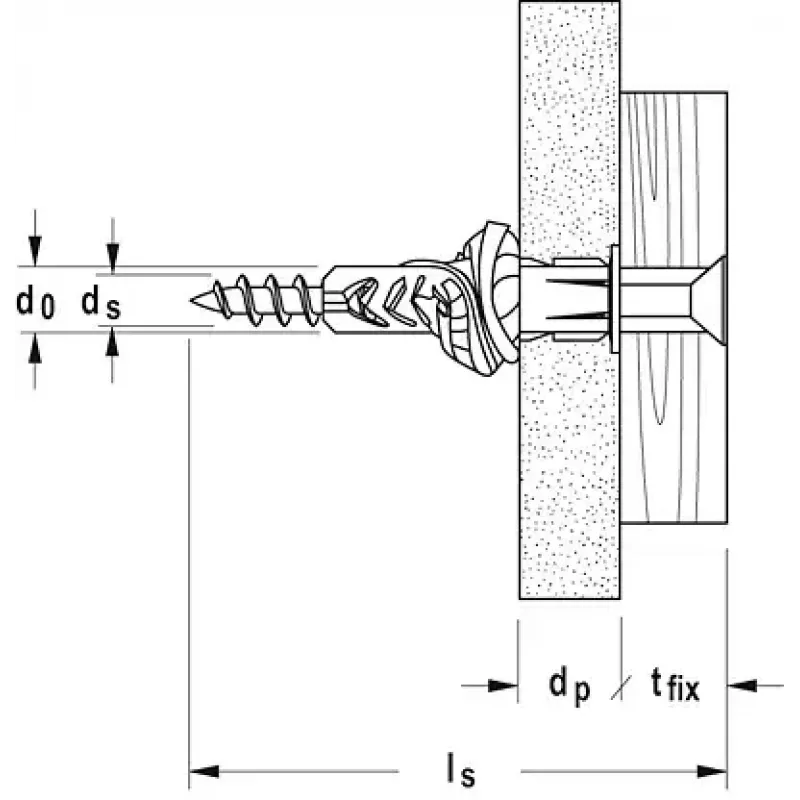 Universālais dībelis Fischer UX 6 x 35 R S/20