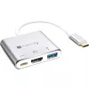 Techly IADAP USB31-HDMIPTY klēpjdatora dokstacija/portu replikators, vadu, USB 3.2 Gen 1 (3.1 Gen 1) Type-C, sudraba