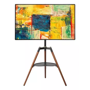Techly ICA-TR58 TV stiprinājums/statīvs 165,1 cm (65 collas) Melns, Koks