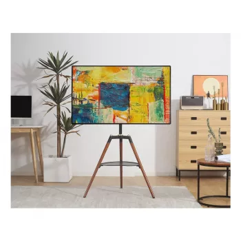 Techly ICA-TR58 TV stiprinājums/statīvs 165,1 cm (65 collas) Melns, Koks